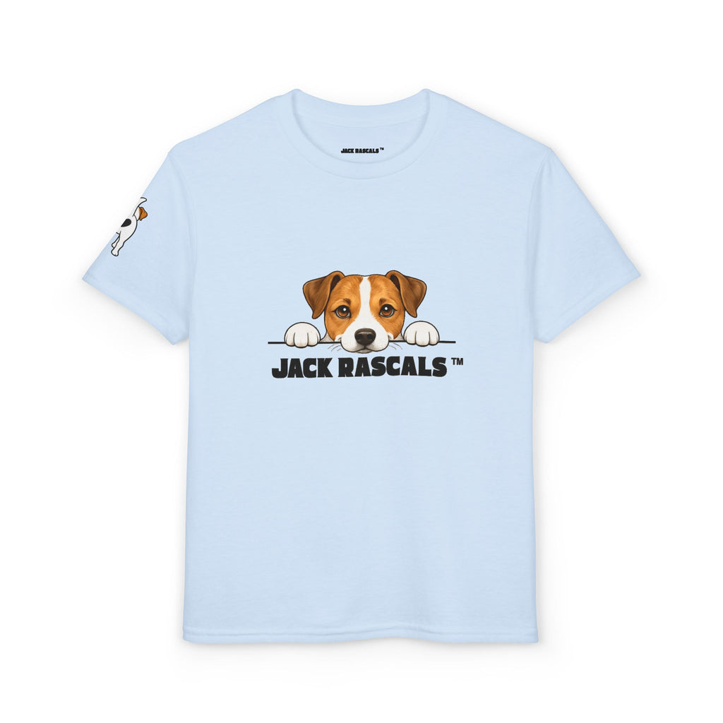 Kids Jack Russell T-Shirt | Peeking JRT Dog Tee | Jack Rascals