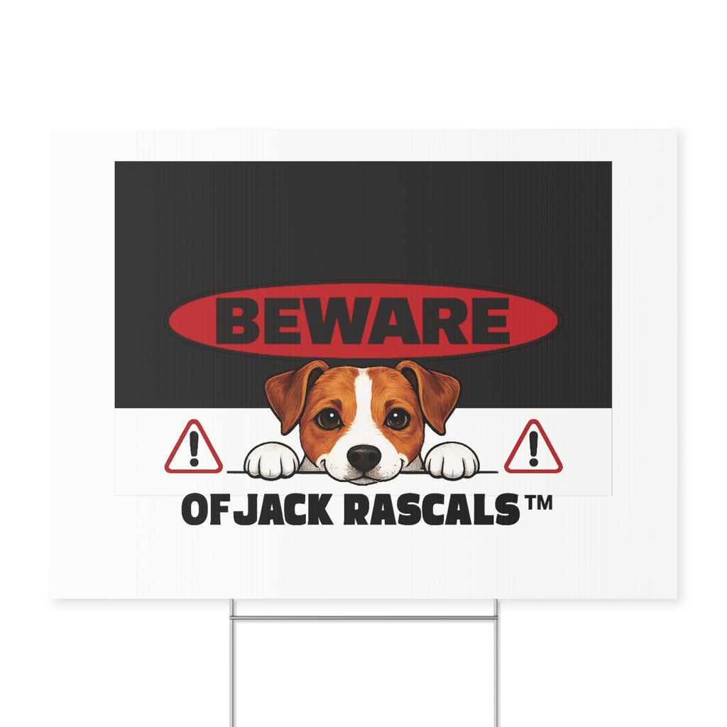 Beware of Jack Russell Yard Sign | Funny JRT Warning Sign | Jack Rascals