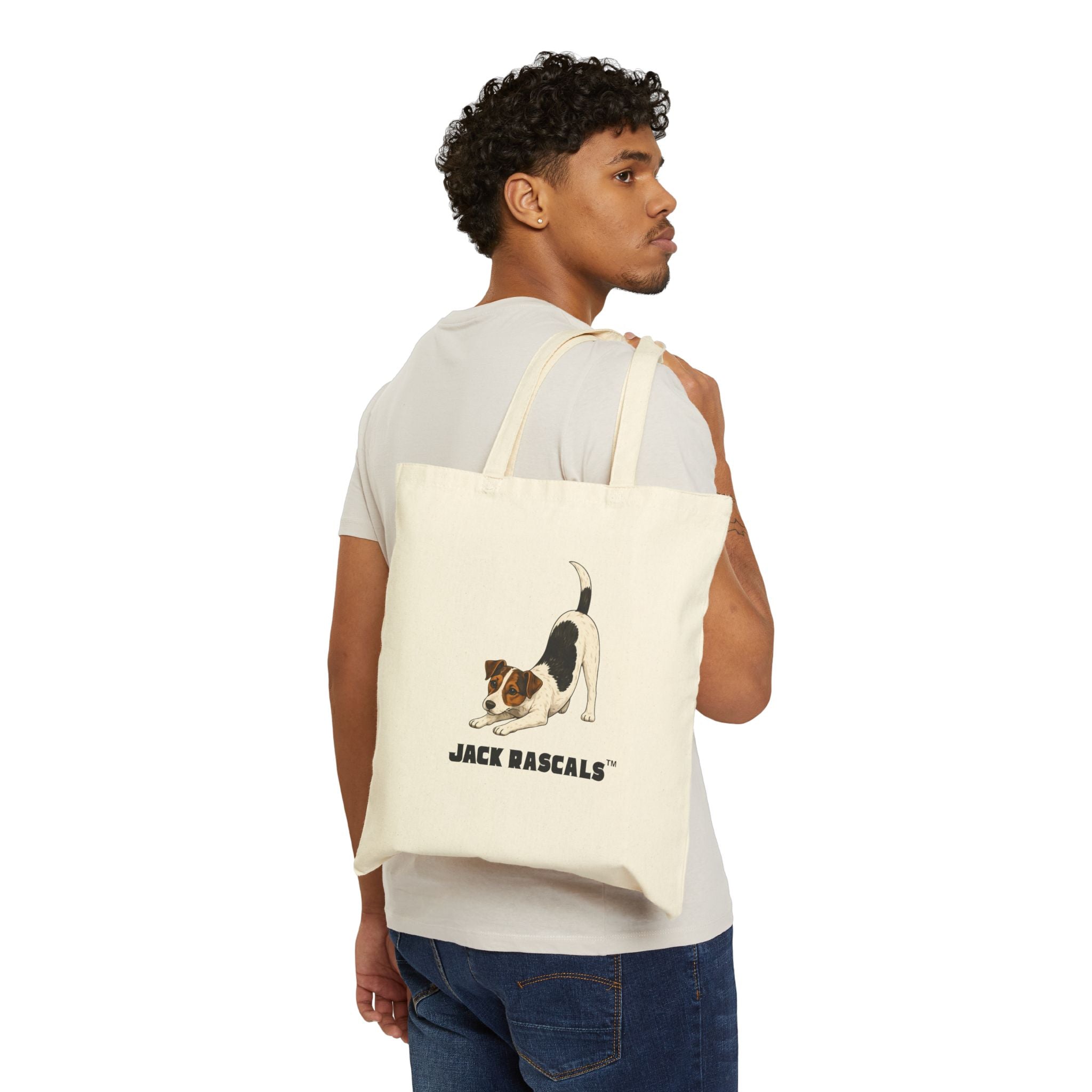 Jack Russell Canvas Tote | Cute JRT Puppy Bag | Jack Rascals