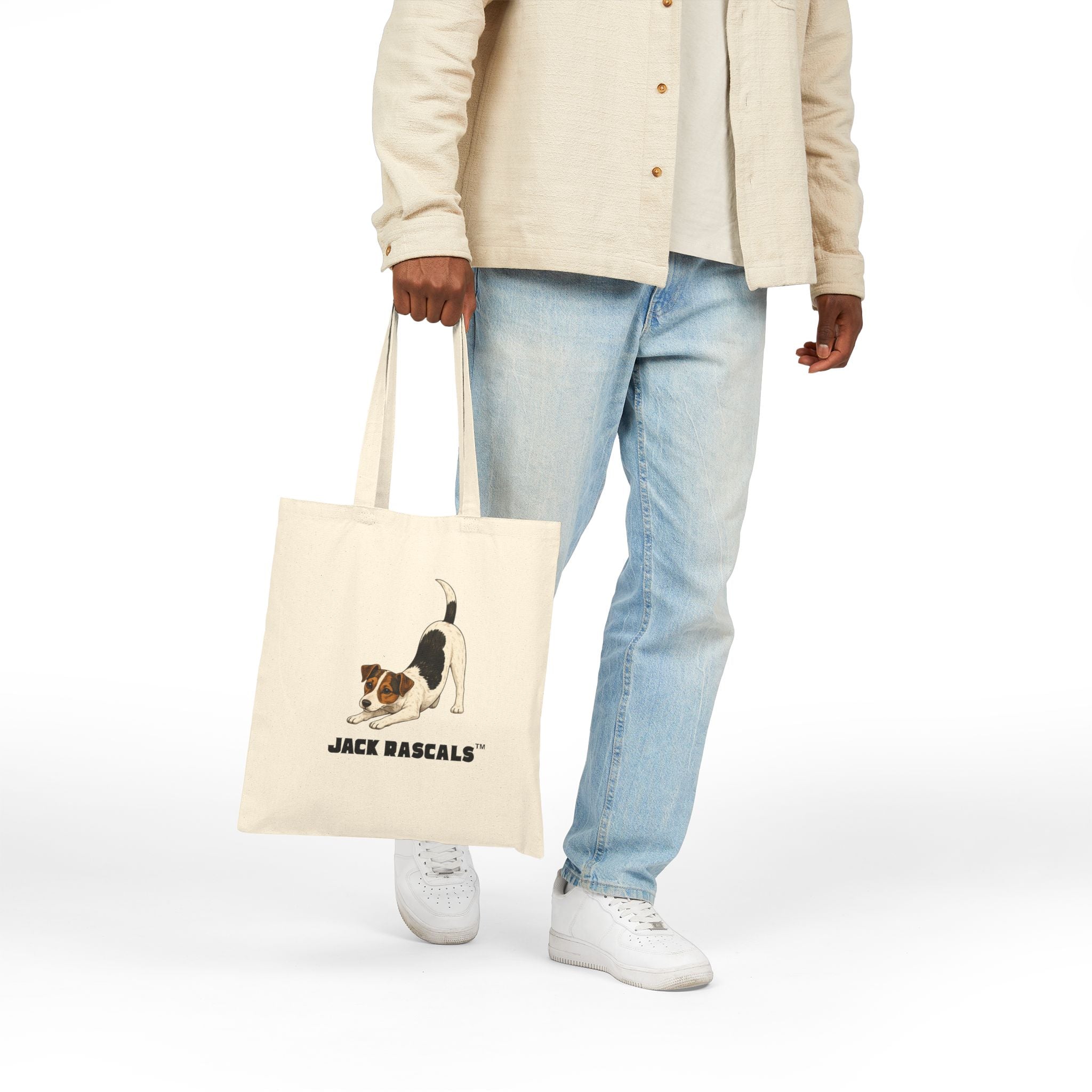 Jack Russell Canvas Tote | Cute JRT Puppy Bag | Jack Rascals