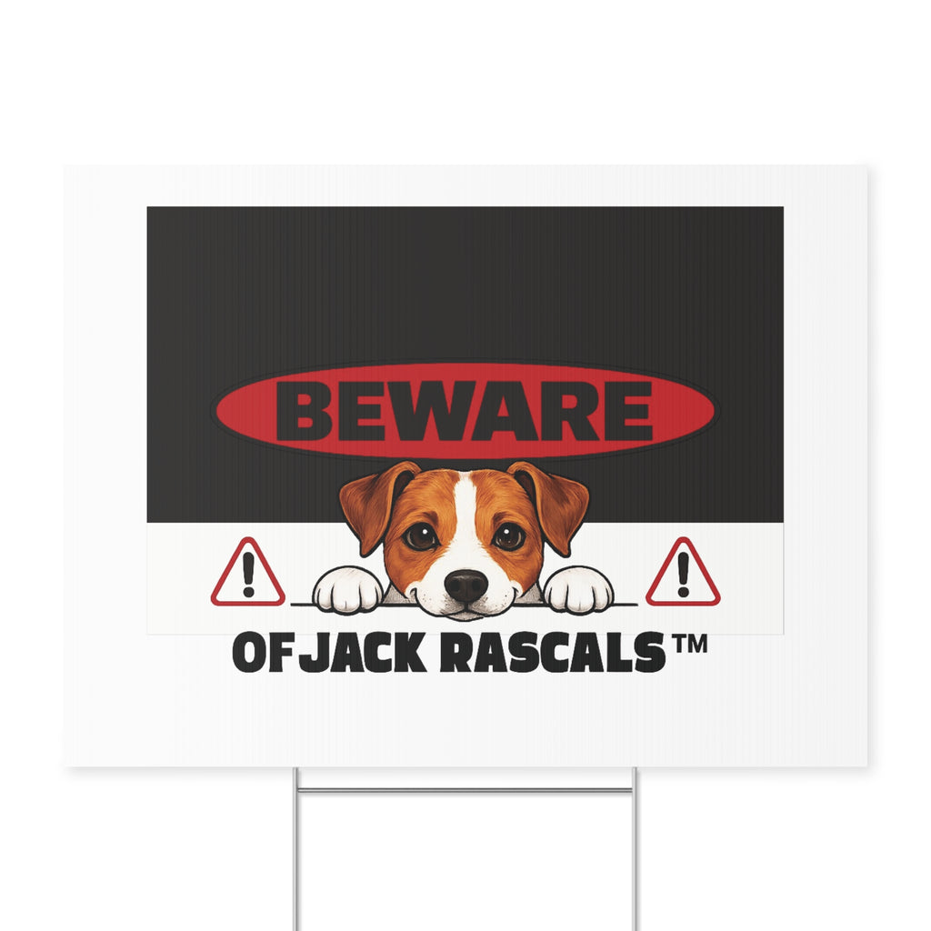 Beware of Jack Russell Yard Sign | Funny JRT Warning Sign | Jack Rascals
