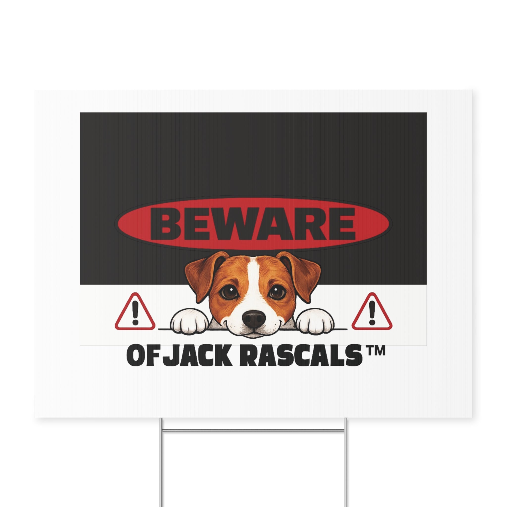 Beware of Jack Russell Yard Sign | Funny JRT Warning Sign | Jack Rascals