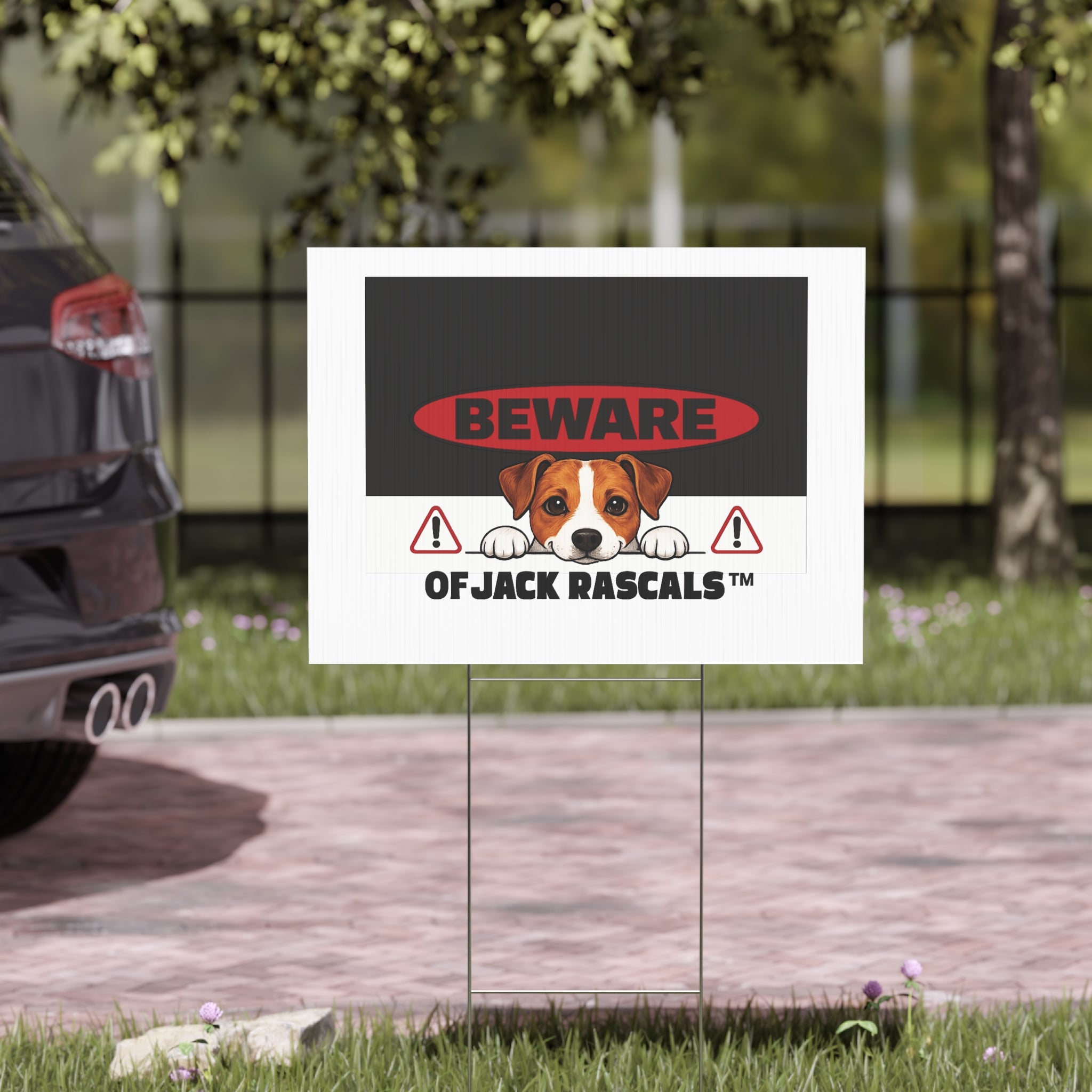 Beware of Jack Russell Yard Sign | Funny JRT Warning Sign | Jack Rascals
