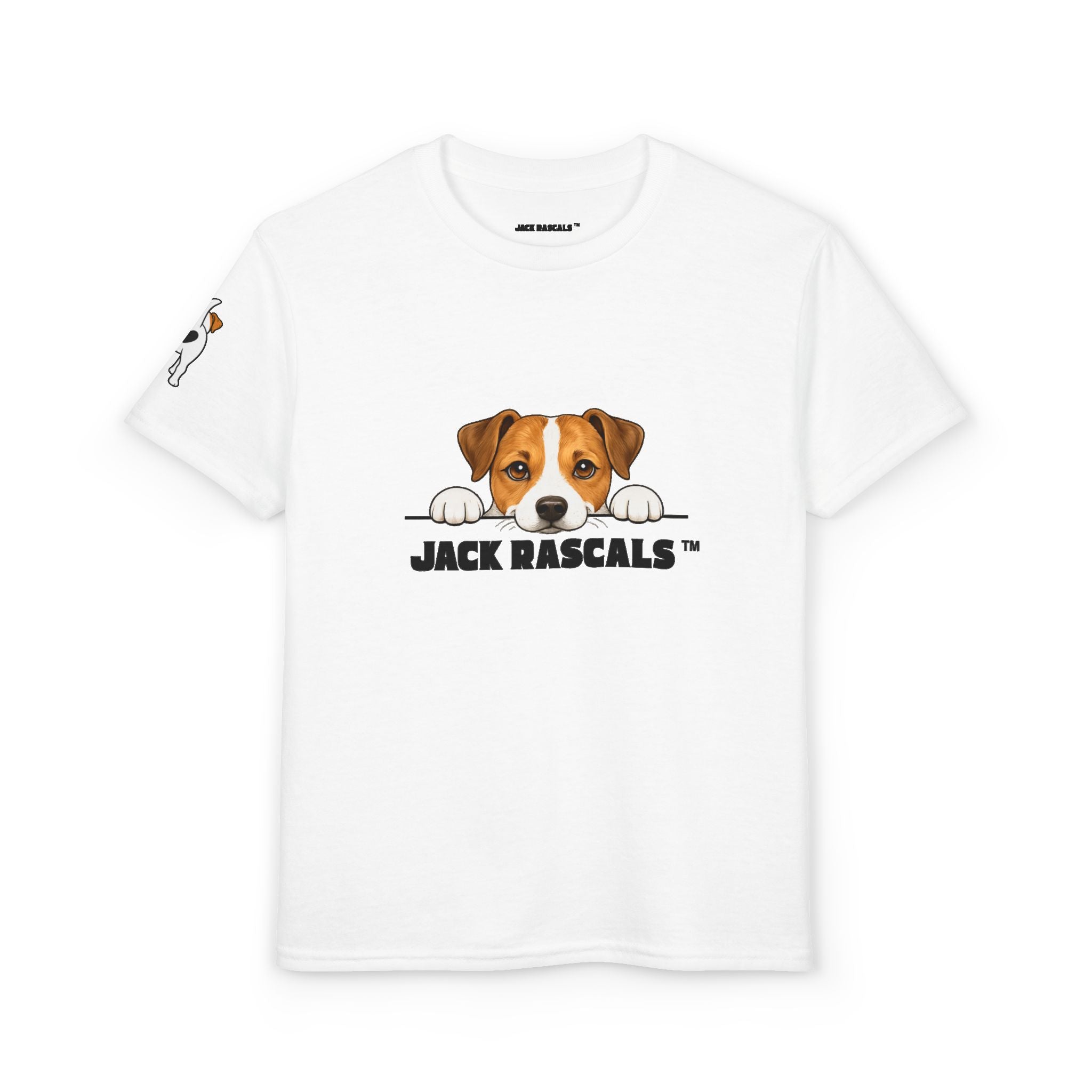 Kids Jack Russell T-Shirt | Peeking JRT Dog Tee | Jack Rascals