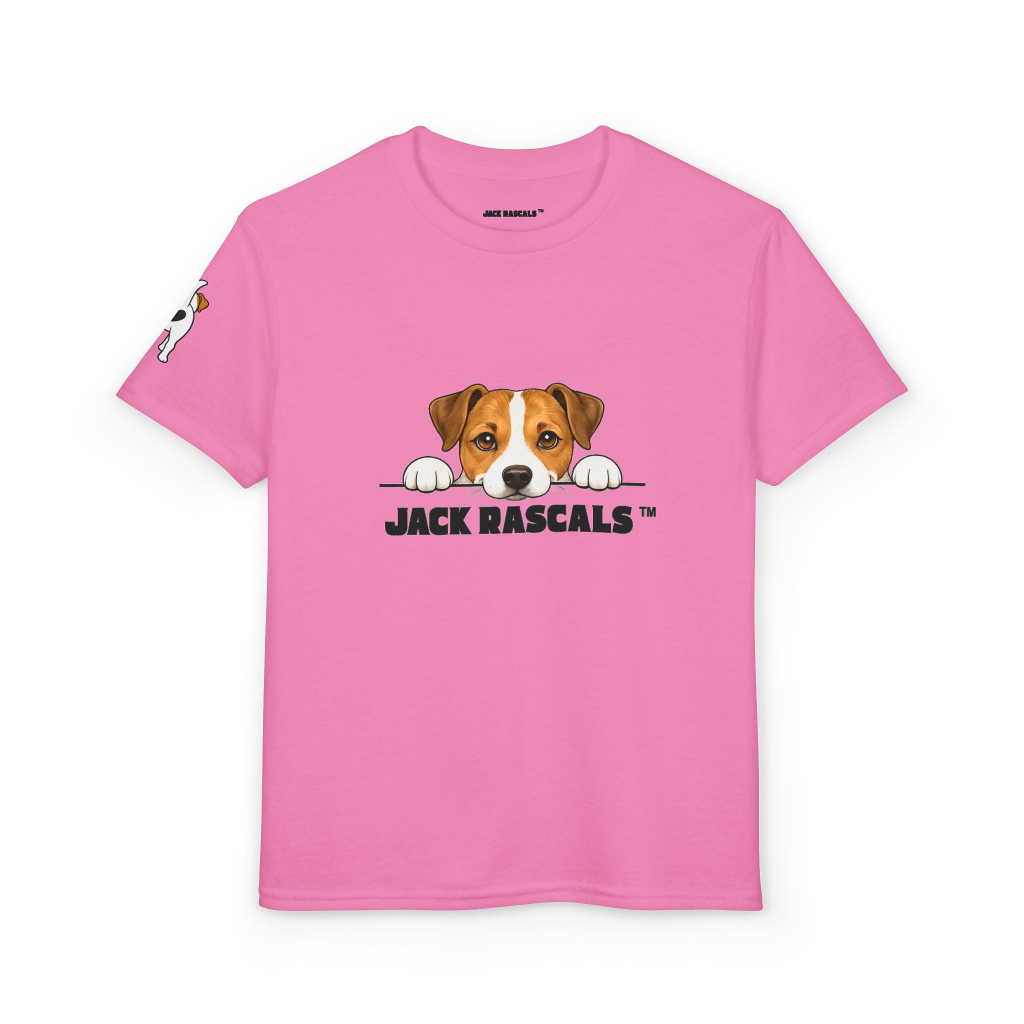 Kids Jack Russell T-Shirt | Peeking JRT Dog Tee | Jack Rascals