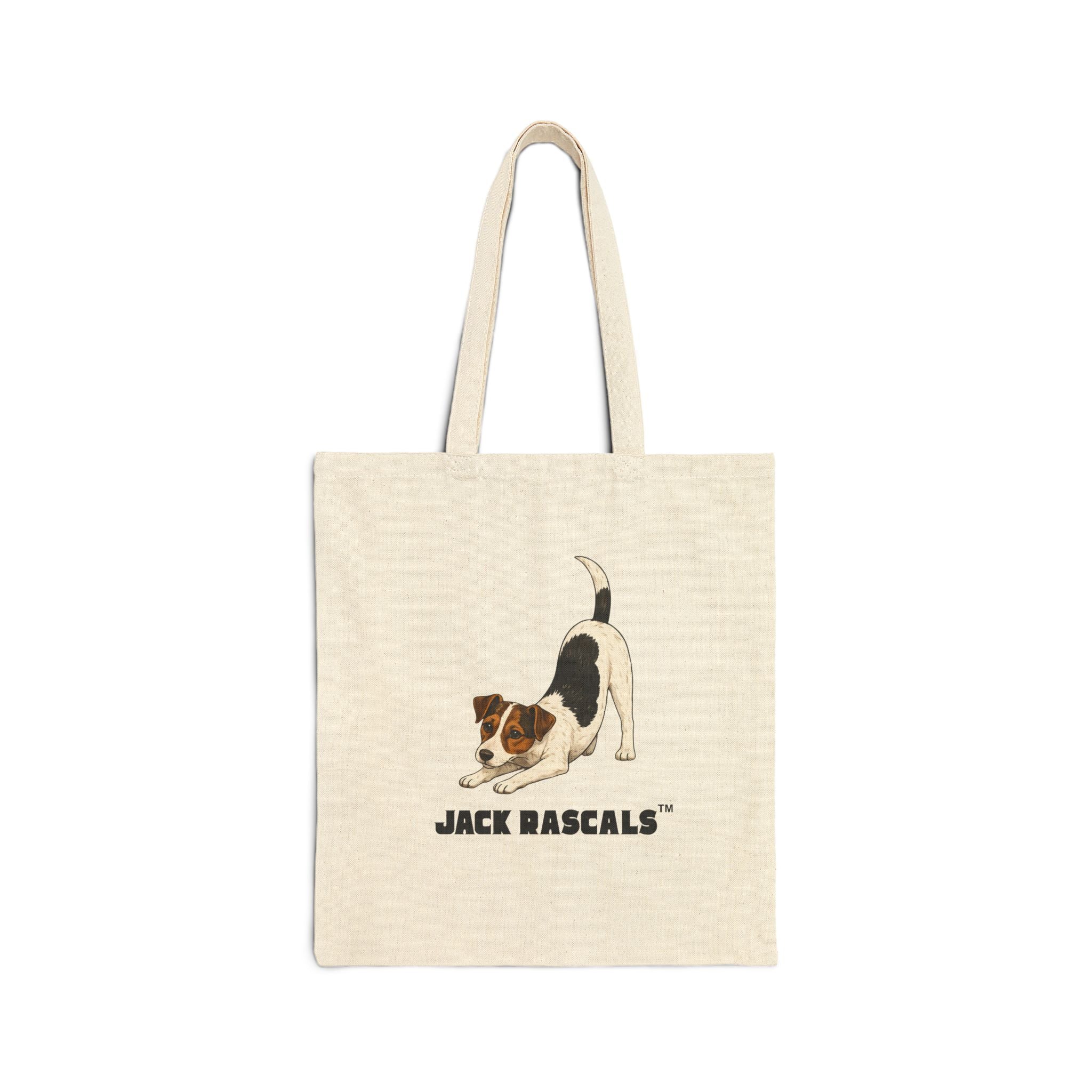 Jack Russell Canvas Tote | Cute JRT Puppy Bag | Jack Rascals