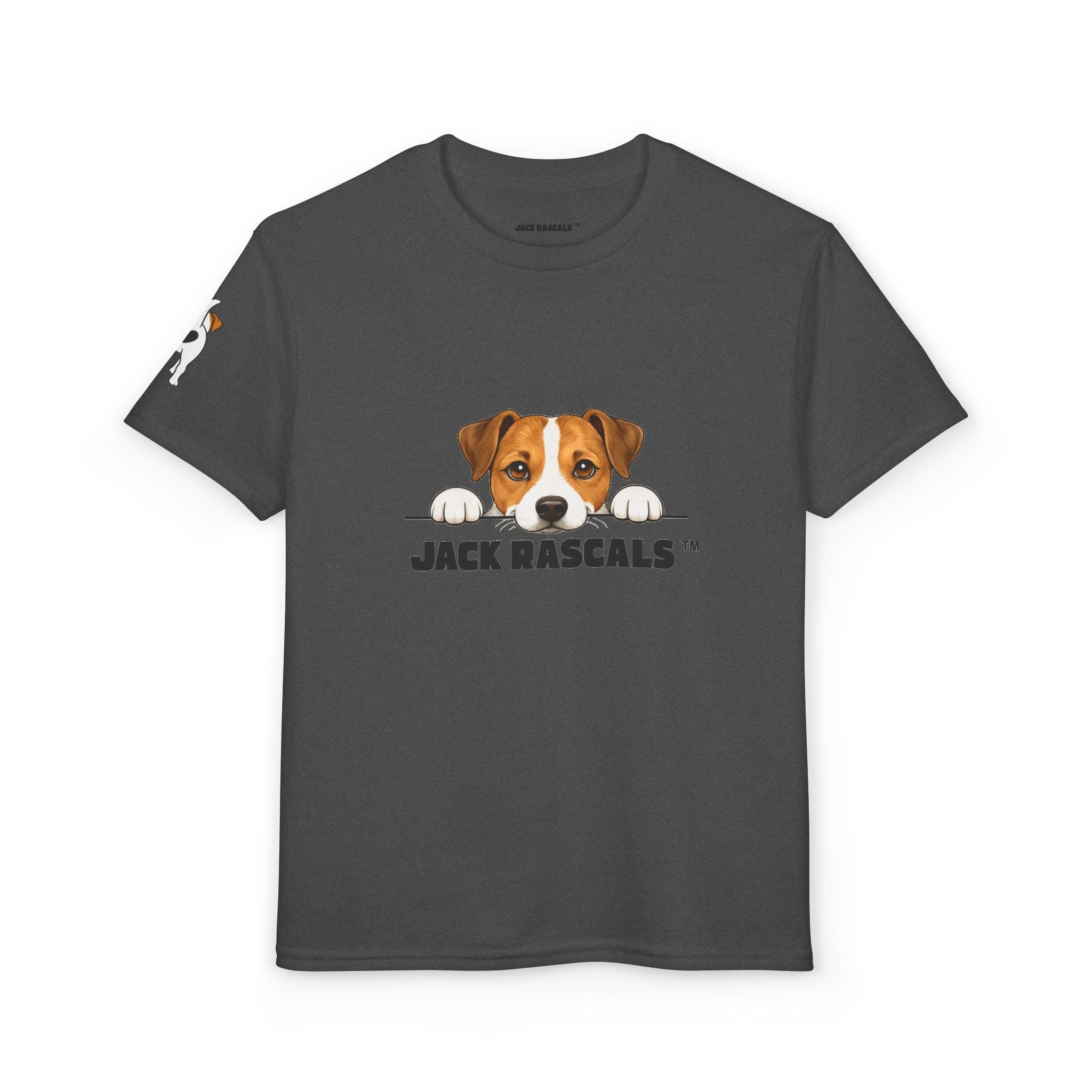 Kids Jack Russell T-Shirt | Peeking JRT Dog Tee | Jack Rascals