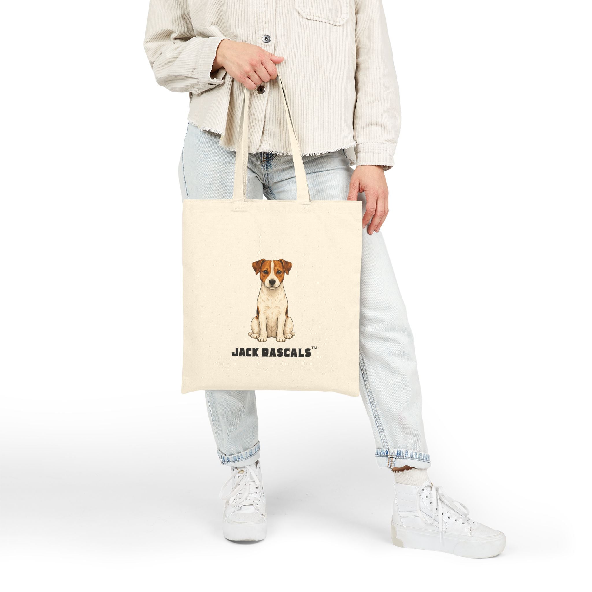 Jack Russell Tote Bag | Cotton Canvas JRT Shopper | Jack Rascals